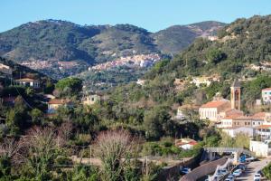 a view of a town in the mountains at Casa Carlo in Rio Marina