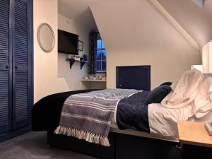 a bedroom with a bed and a tv at Inglewood Lodge B&B in Naas