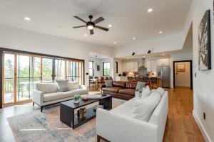 a living room with a couch and a table at Bourbon Sunset by Railey Vacations in Swanton