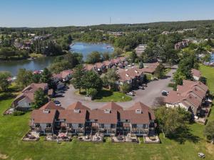 an aerial view of a house with a large yard at Ski Harbor #21 by Railey Vacations in McHenry