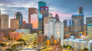 a city skyline with a lot of tall buildings at 10 Mins from NRG 3BR 3BA in Houston
