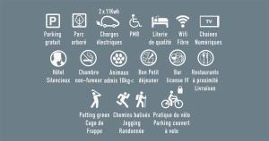 a graphic showing the different types of benefits of cycling at Hôtel du Parc Nantes Ouest Orvault in Orvault