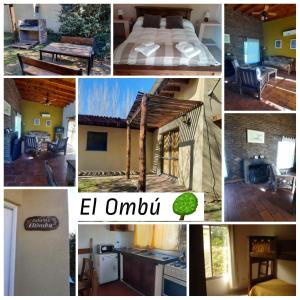 a collage of different pictures of a house at Casas de Campo Hoja in Chascomús