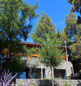 a house in the middle of trees at Maria del Bosque Apart Hotel / Cabañas in San Carlos de Bariloche