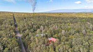 an aerial view of a house in the middle of a forest at Stop Looking You've found it in Volcano