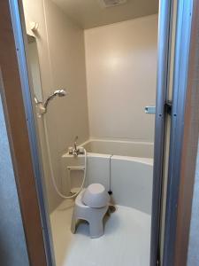 a bathroom with a toilet and a bath tub at Nagi Takamatsu 702 in Takamatsu +26 photos