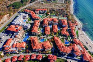 an aerial view of a resort next to the water at Garden of Eden- MintGarden- Sveti Vlas in Sveti Vlas