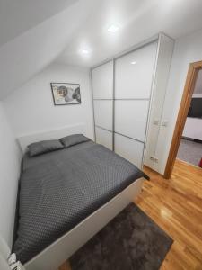 a bedroom with a bed and a closet at Apartman Antonela in Sop