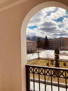 a view from a balcony of a building with a view at As e vogël, As e madhe in Ersekë