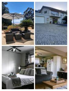 three pictures of a living room and a house at Piketberg Home with a View in Piketberg +9 photos