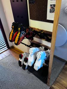 two toy cars on a shelf in a room at White Rabbit Apartment in Spital am Semmering