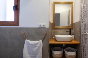 a bathroom with a sink and a mirror at Casa de campo Canoret, Benissa, Alicante , Spain in Benissa +80 photos