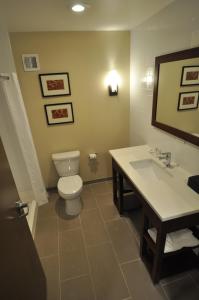 a bathroom with a toilet and a sink at Comfort Inn & Suites Aberdeen in Aberdeen