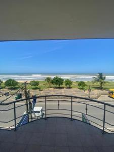 a view of a playground with the ocean in the background at Mayura Beach Resort Matara in Matara