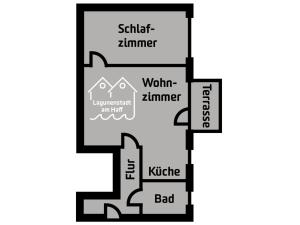 a floor plan of the first floor of a house at Lagunenstadt am Haff - 47 Kehr wieder! in Ueckermünde +11 photos