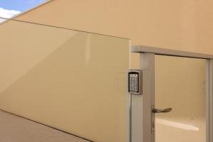 a door with a sign on the side of a building at CASA ioio in Jaunay-Clan +16 photos