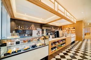 a bakery with a checkered floor at Hyatt Regency Cartagena in Cartagena de Indias
