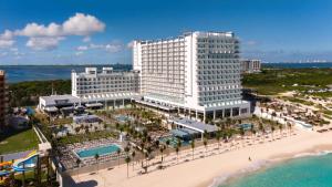 an aerial view of a hotel on the beach at Riu Ventura - All Inclusive in Cancún