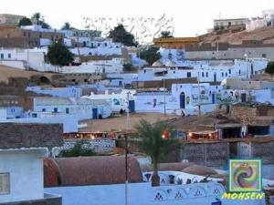 a group of white buildings in a town at Arman House in Aswan
