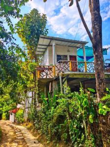 a house on the side of a dirt road at Dunarinka in Minca