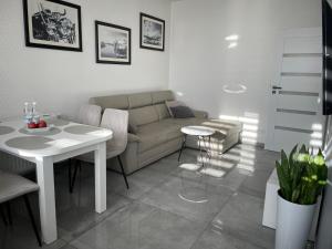 a living room with a couch and a table at Apartamenty AP 11 in Częstochowa