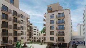 a rendering of an apartment building at Pekanda apartment in Brno