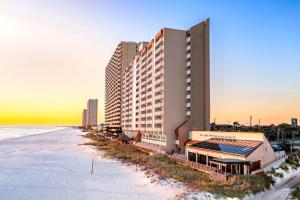 a rendering of a hotel on the beach at Landmark Holiday Beach in Panama City Beach