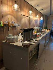 Køkken eller tekøkken på Kanoa Hotel
