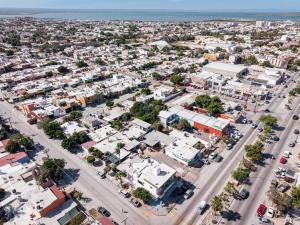 an aerial view of a city with buildings at Departamento Palmita in La Paz +8 photos