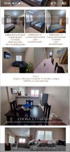 a collage of photos of a living room and a bedroom at Tu casa en Omoa in Omoa