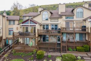 an aerial view of a house with decks at DC Love Shack by Railey Vacations in McHenry