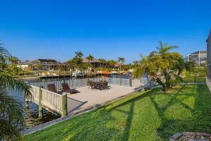 a view of a patio with a marina at Villa Somada in Cape Coral