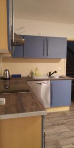 a kitchen with a sink and a dishwasher at Vermietung Gisl in Wiesent
