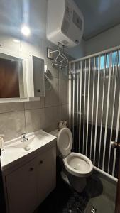 a small bathroom with a toilet and a sink at RE2 Alojamientos in Real de San Carlos +7 photos