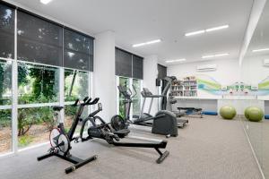 a gym with several treadmills and exercise bikes at Boulevard North Lakes in North Lakes