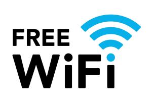 a free wifi sign with the text free wifi at Hotel Sincerity kani in Kani