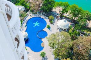 an overhead view of a pool at a resort at Sky beach view in North Pattaya
