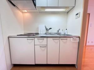 a kitchen with a sink and a stove at ura アオトハル2 in Okayama +16 photos