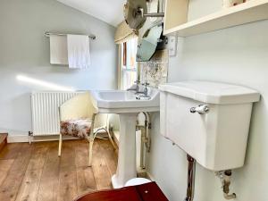 a bathroom with a sink and a toilet at The Artist's House in Norwich