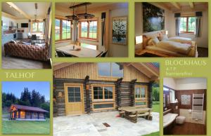 a collage of four pictures of a house at Ferien am Talhof in Sankt Urban +63 photos