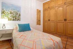 a bedroom with a bed and a painting on the wall at Apartamento Vulcano in Adeje