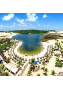 an aerial view of a beach and a body of water at RESORT PITANGUI BEACHs in Extremóz