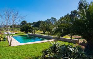 a swimming pool in the middle of a yard at Ca Ses Nines in Cala Bona