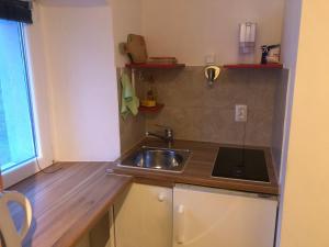 a kitchen with a sink and a counter top at Appartement Studio 2 Punat Insel Krk in Punat