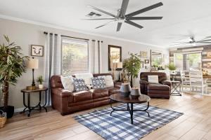 a living room with a couch and a table at Superstition Sunrise in Gold Canyon