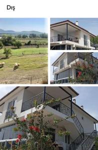 a collage of three pictures of a house at Gelinkızı Apart in Kargınküre
