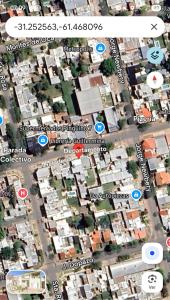 a map of a city with houses and buildings at Estudio Villa Rosas in Rafaela