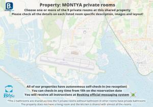 a map of the mongolia private rooms at Blife Montya private rooms in Faro