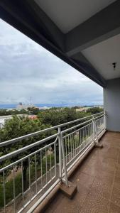 a balcony with a view of the ocean at Hotel Eduardus in Palmas