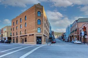 a brick building on the side of a street at Abode at Sky Silver Edge in Park City